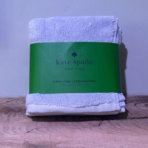 Kate Spade Light Gray Wash Cloths Set NWTS